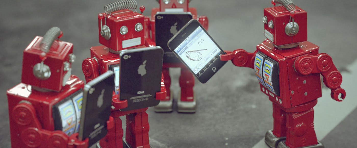 Robôs com celulares
